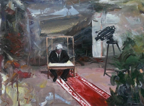 END OF THE CARPET, 40 x 36 cm, oil on canvas, 2019