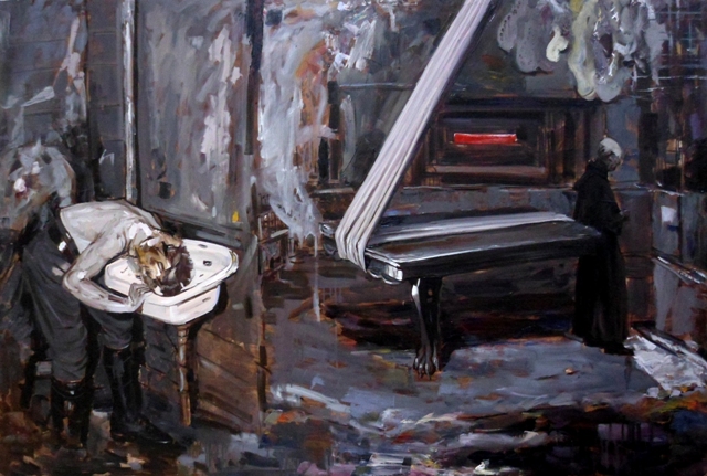 TENDINE d'ACHILLE, 2013, oil on canvas, 130 x 100 cm