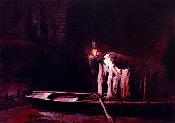 THE LAGOON, 2020, oil on canvas,  50 x 39 cm