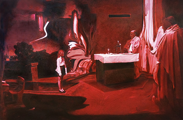 THE ALCHEMY, 2014, oil on canvas, 320 x 200 cm