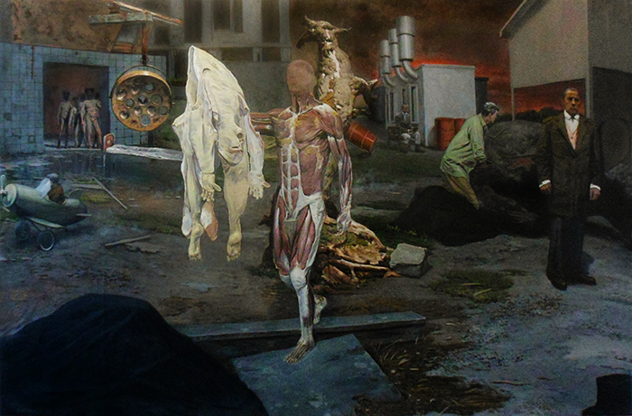 OPTION OUT OF THE TABLE, 250 x 140 oil on canvas 2012