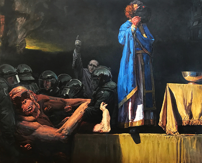 LACK OF VISION, 2019, oil on canvas 160  x 130 cm
